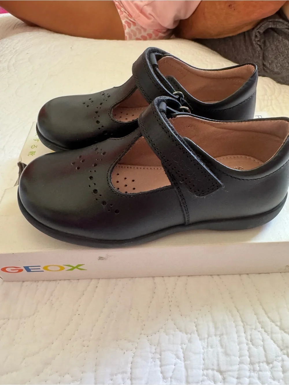 Geox Black Girls' Mary Jane Dress Shoes